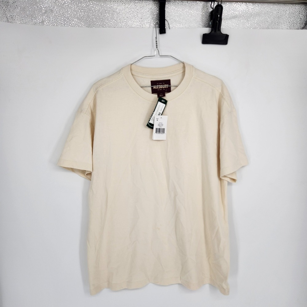 Alesbury Men's Medium Off-White Heavyweight Wash Relaxed Fit Tee NWOT